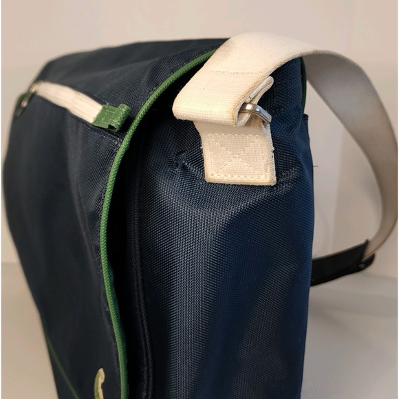 Vintage Lacoste Izod Retro Messenger Laptop Shoulder Bag Satchel Nylon - Picture 7 of 16